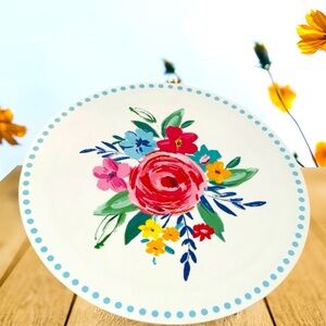 The Pioneer Woman Melamine Colorful Floral 13” Cake Plate.